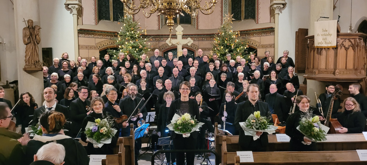 Applaus nach der Aufführung des Weihnachtsoratoriums am 29.12.2024. Foto: T. Limberg