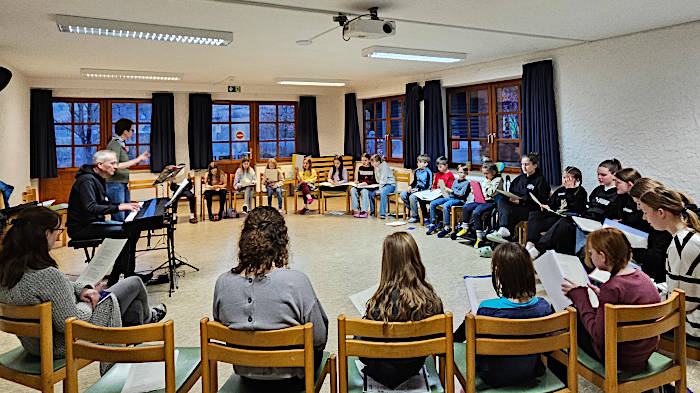 Kinder- und Jugendchöre während einer Probe