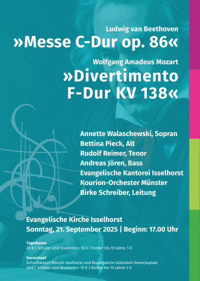 Plakat zur Aufführung Beethoven Messe C_Dur