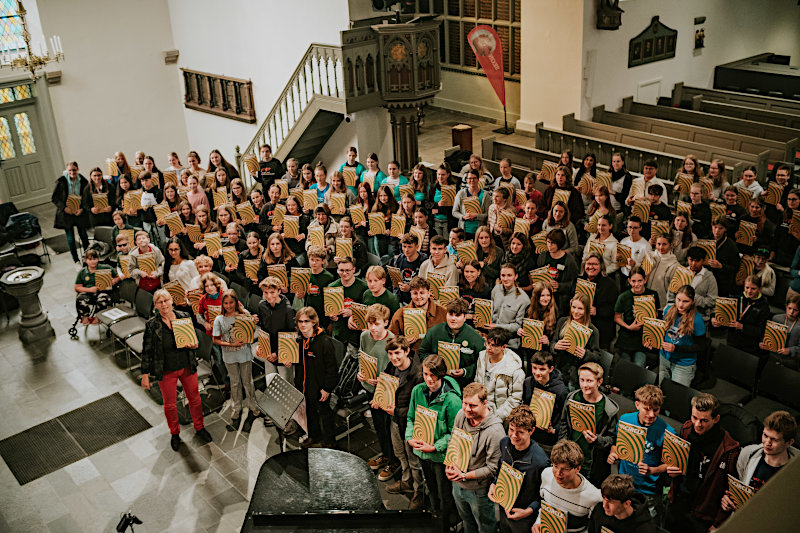Junge Sängerinnen und -Sänger beim Jugendchortag Westfalen 2025