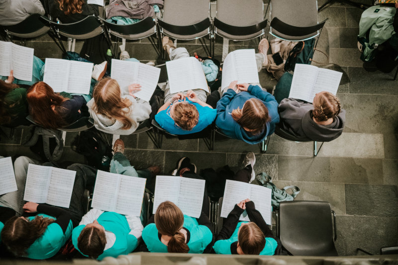 Junge Sängerinnen und -Sänger beim Jugendchortag Westfalen 2025