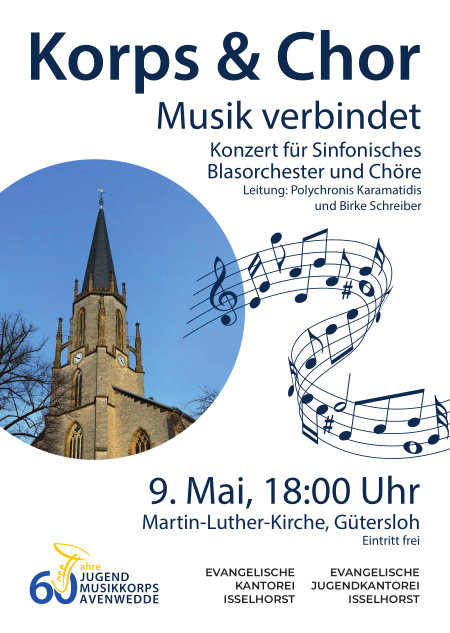 Konzertplakat Korps und Chor