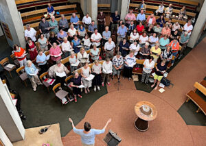 Chorprobe in der Auferstehungskirche in Essen