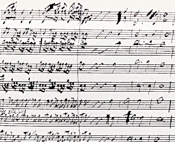 Die letzten Takte des "Halleluja" in Händels Originalhandschrift